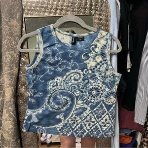 Blue Paisley Tank Top (PLEASE SEE DESCRIPTION!)